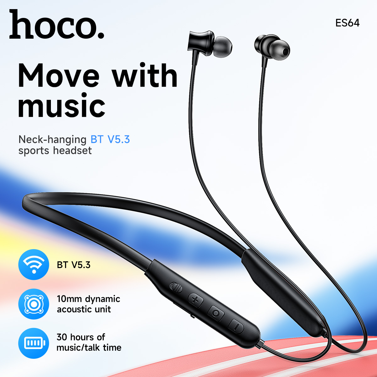 Magnetic Neckband Sports Earphones - HOCO Nekband Draadloze Bluetooth 5.3 Koptelefoon