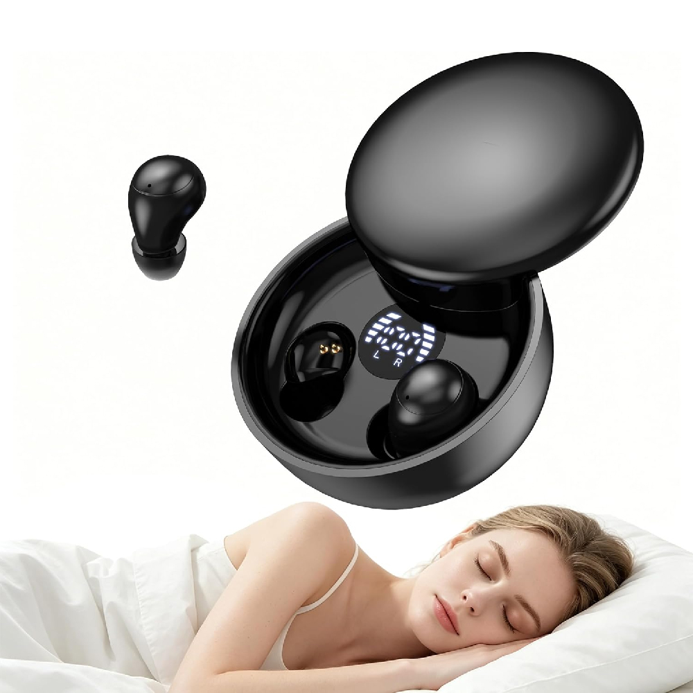 Sleep Mask Headphones Bluetooth - Mini Onzichtbare Oordopjes Slaaphoofdtelefoon Bluetooth 5.4