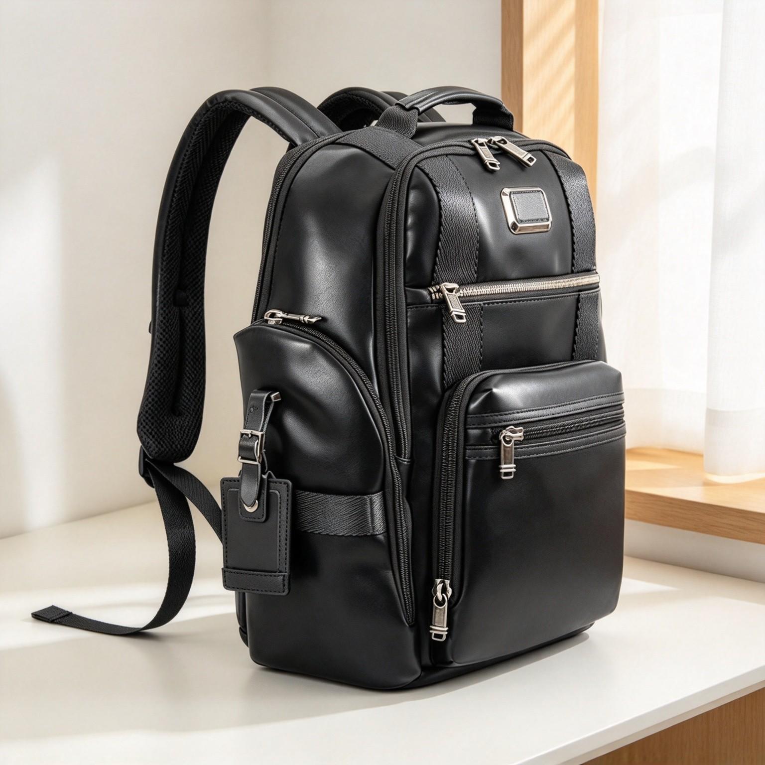 Laptops - Heren Casual Business Lederen Laptop Rugzak,