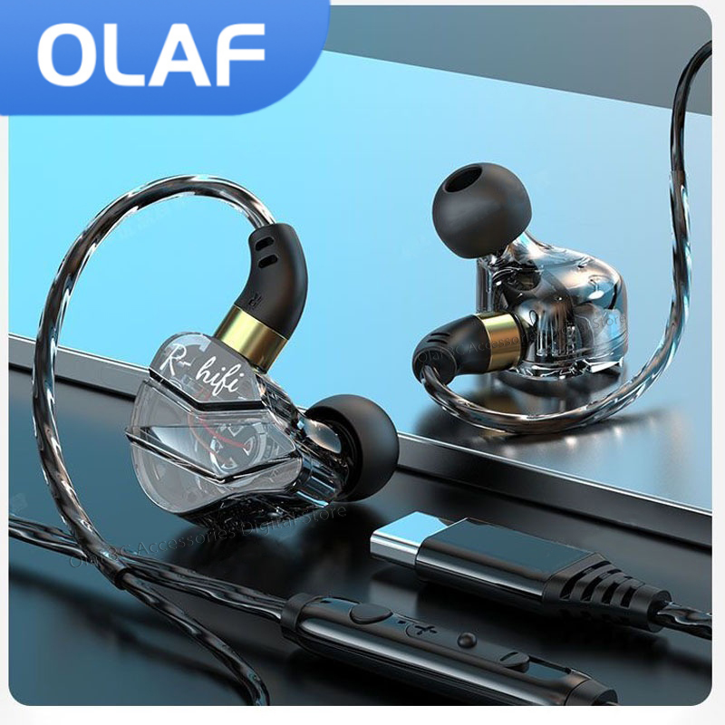 In Ear Monitors For Singers - OLAF HiFi Type C Gaming-hoofdtelefoon Bedrade