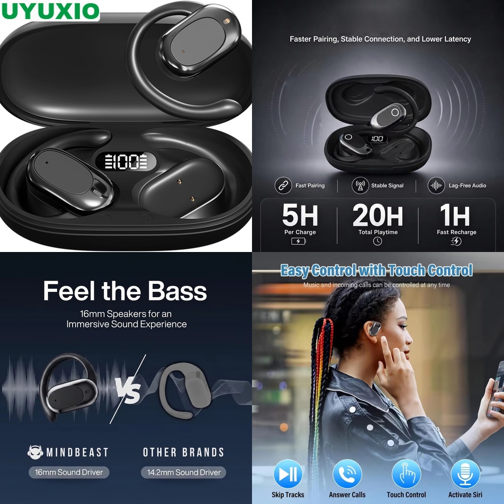 Open-ear oordopjes en draadloz - Bone Conduction Running Headphones recensie en prijs