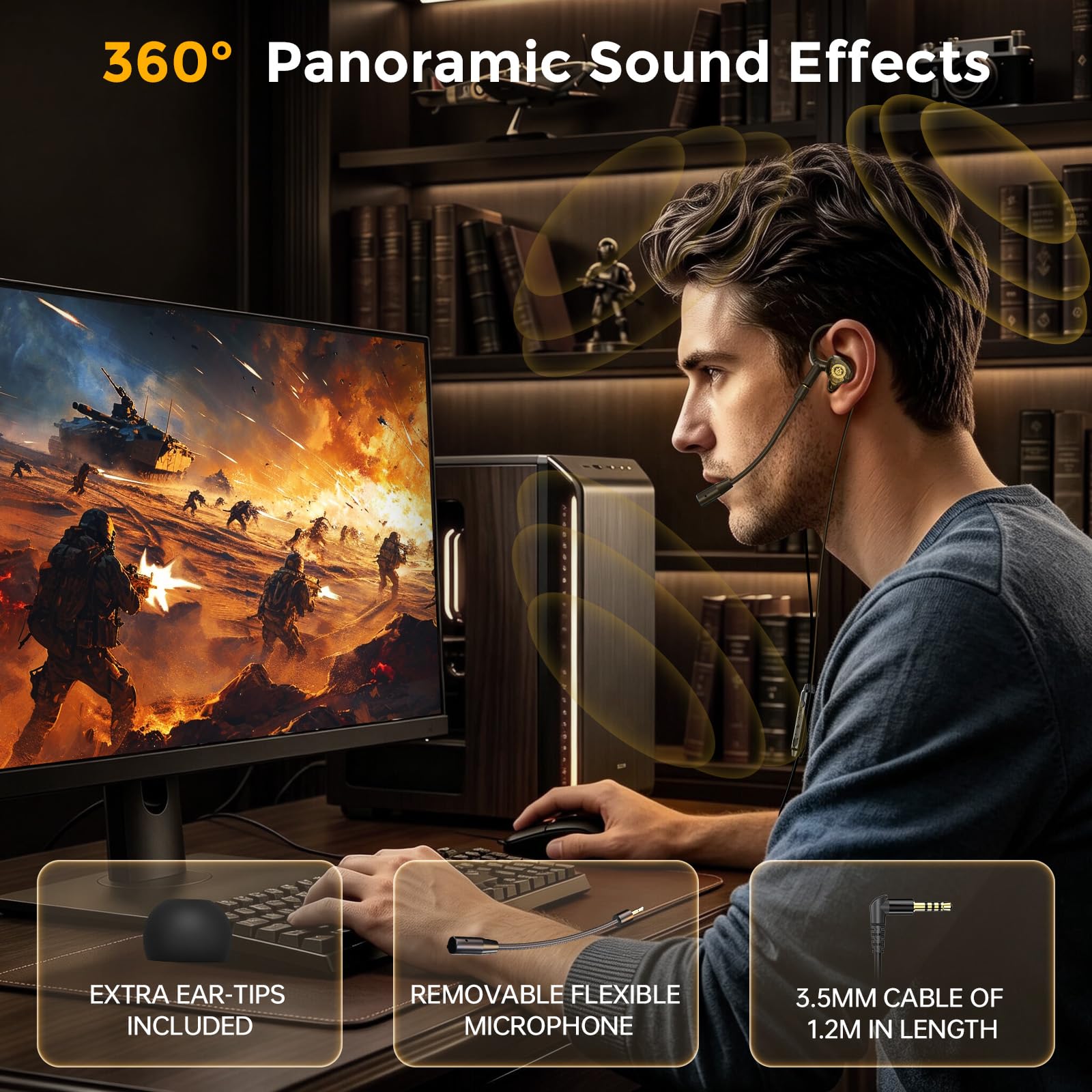 3,5 mm / Type-C bedrade gaming - Type C Wired Earphones With Mic recensie en prijs