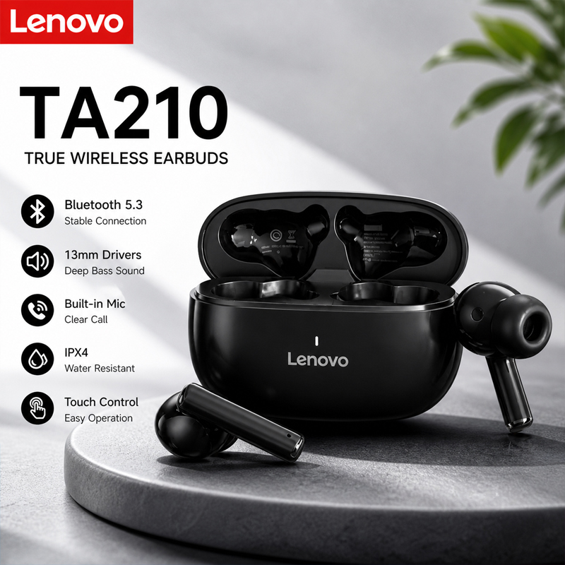 Nieuwe Lenovo TA210 draadloze  - Type C Wired Earphones With Mic recensie en prijs
