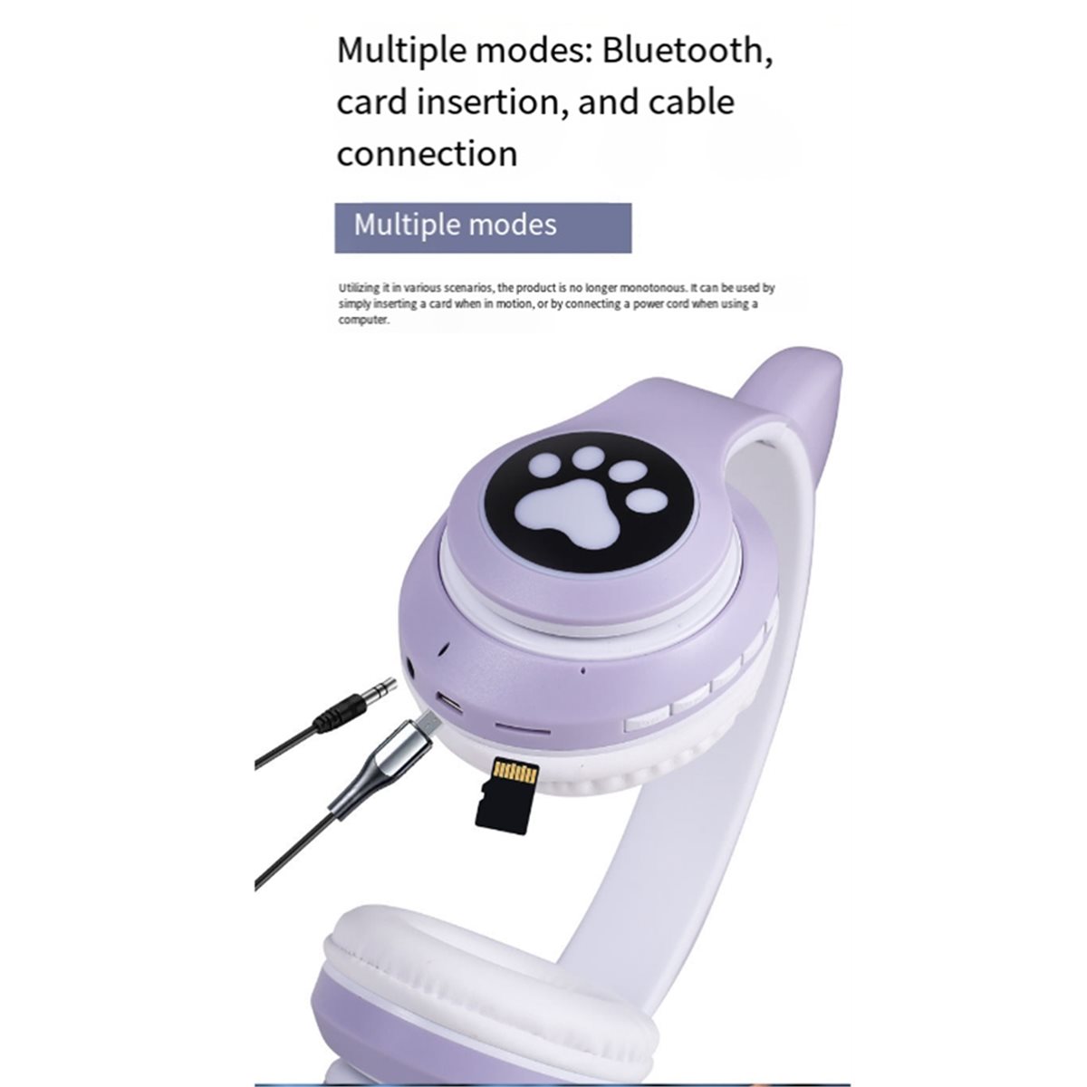 DT[Set] D1585 – schattige Blue - Cat Ear Bluetooth Headset Led recensie en prijs