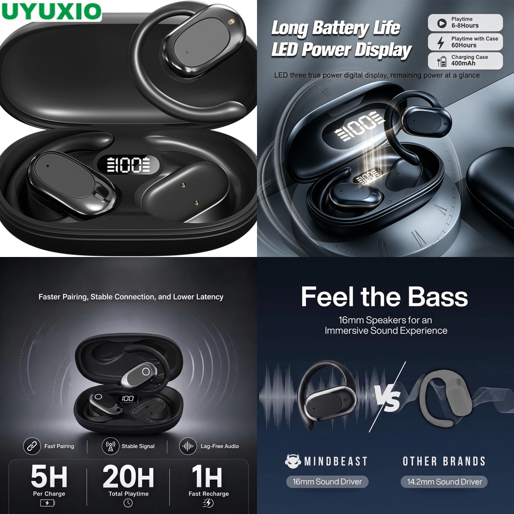 Open-ear oordopjes en draadloz - Bone Conduction Running Headphones recensie en prijs